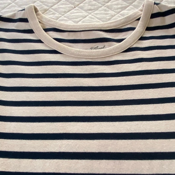 Universal Thread Navy and Cream Striped Long Sleeve Maxi Dress Size Large - Picture 6 of 11